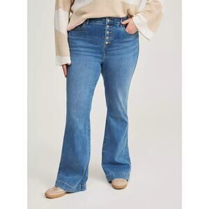 NWT Torrid Bombshell High-Rise Slim Fit Stretch Flare Jean Denim Plus Size: 20R